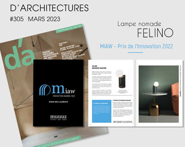 WE ARE FEATURED IN THE "MIAW" BOOK DISTRIBUTED WITH THE MAGAZINE D'ARCHITECTURES!